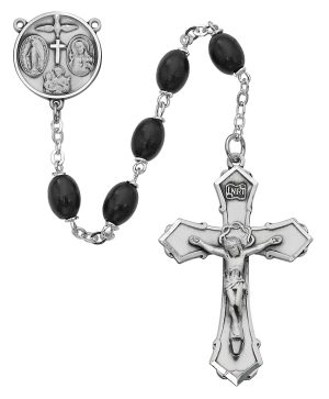 Black  Wood 4-Way Rosary Boxed