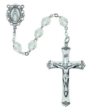 Aurora Glass April Rosary Boxed