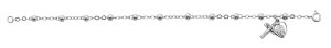 7.5in All Sterling Rosary Bracelet Boxed