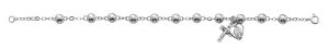 7.5in All Sterling Rosary Bracelet Boxed