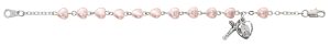 6.5 in Pink Hearts Bracelet Boxed