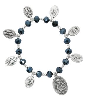 Seven Sorrows Black AB Stretch Bracelet
