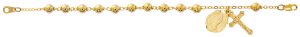 7.5 in Gold plate Rosary Bracelet boxed