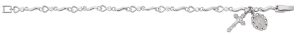 7.5in Cubic Zirconia and Hearts Bracelet Boxed