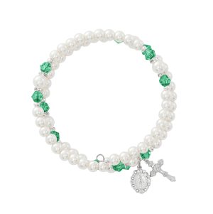 May Emerald Crystal and Pearl Beads