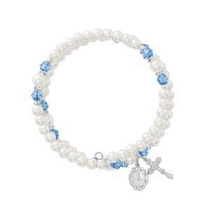 December Zircon Crystal and Pearl Beads