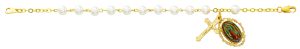 7.5in Pearl glass Guadalupe Bracelet Boxed