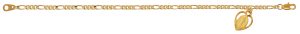 7.5" GOLD TONE FIGARO MIRAC ADULT BRACLET DELUXE BOXED