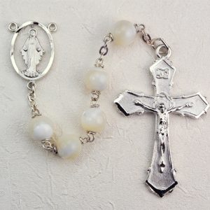 Genuine Mother of Pearl Rosary Boxed