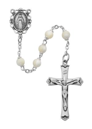 Genuine Mother of Pearl Rosary Boxed