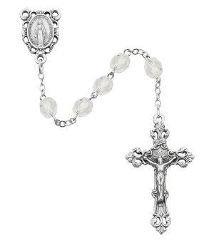 Aurora Glass April Rosary Boxed