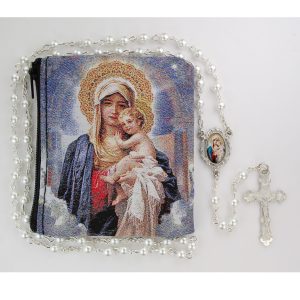 Mother & Child Rosary in Mother Child Pouch
