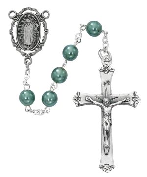 Teal Our Lady of Guadalupe Rosary Boxed