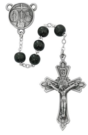 Black wood Rosary Boxed