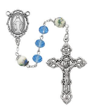 Blue Miraculous Rosary Boxed