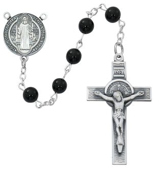 Sterling silver St benedict Rosary boxed