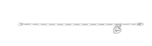 RHODIUM PLATED FIGARO HOLY SPIRIT BRACELET