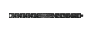 Men's Black Stainless Our Father Bracelet, Boxed
