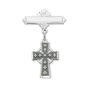 Sterling Celtic Baby Pin Boxed