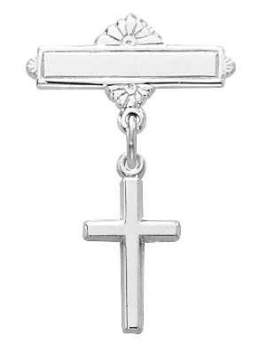 Sterling Cross Baby Pin Boxed