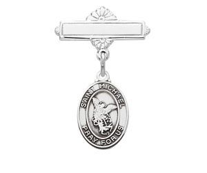 Sterling St Michael Baby Pin Boxed