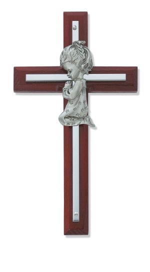 6in Cherry Stained Girl's Cross
