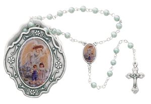 Guardian Angel Box and Blue Rosary