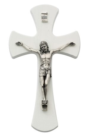 6in WhiteWall Crucifix