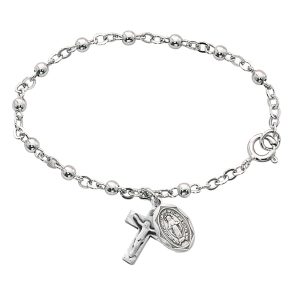 5 1/2 in Sterling Baby Rosary Bracelet Boxed