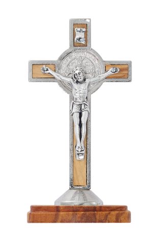 3.25" OLIVE WOOD STAN ST. BENEDICT BOXED
