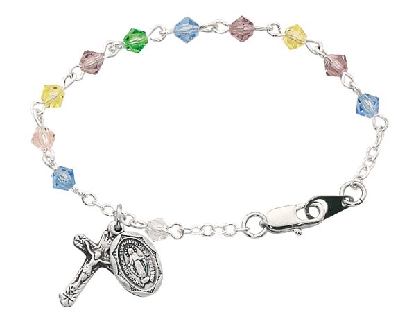 5 1/2in Multi Crystal Baby Bracelet