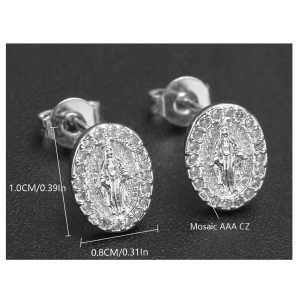 SILVER CRYSTAL MIRACULOUS EARRINGS