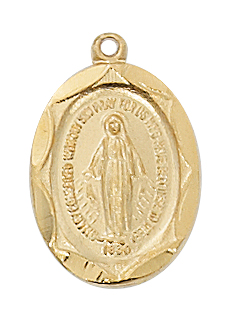 Gold over Sterling Miraculous Pendant