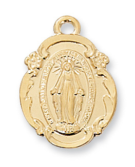 Gold over Sterling Miraculous Pendant