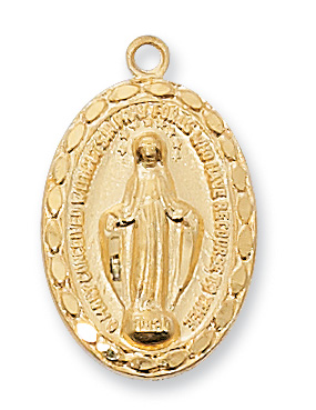 Gold over Sterling Miraculous Pendant
