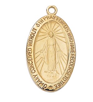 Gold over Sterling Miraculous Pendant
