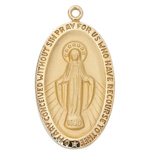 Gold over Sterling Miraculous Pendant
