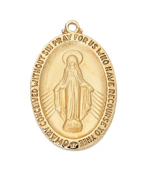 Gold over Sterling Miraculous Pendant