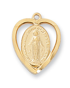 Gold over Sterling Miraculous Pendant