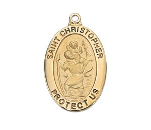 Gold over Sterling St. Christopher Pendant