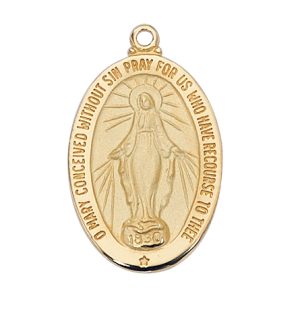 Gold over Sterling Miraculous Pendant