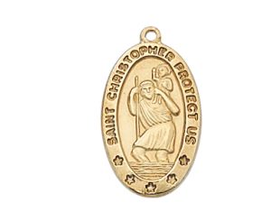 18" CH Gold/SS ST. BENEDICT MEDAL