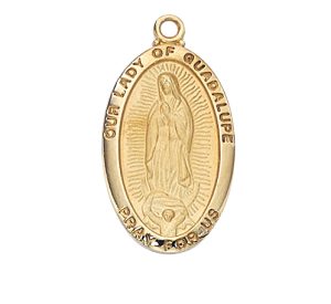 Gold over Sterling Guadalupe Pendant