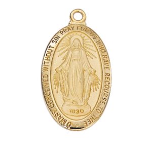 Gold over Sterling Miraculous Pendant