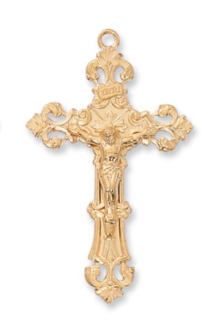Gold over Sterling Crucifix Pendant