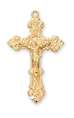 Gold over Sterling Crucifix Pendant