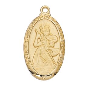 Gold over Sterling St. Christopher Pendant