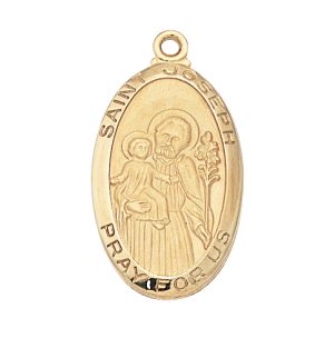 Gold over Sterling St. Joseph Pendant