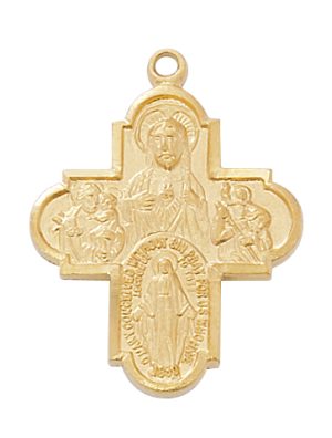 Gold over Sterling 4way Pendant Boxed