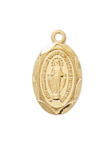 Gold over Sterling Miraculous Pendant